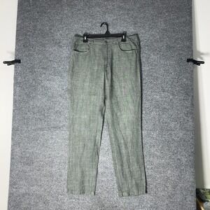 Reiss Linen Pants Mens 34 Green Made in Italy Summer Coastal Minimalist Luxury